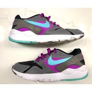 Nike LD Victory Kids 5.5Y Teal Purple Gray Athletic Running Lace Up Sneaker Shoe